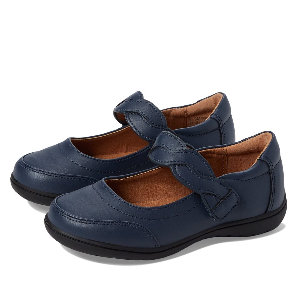 NINA Girl's Marla (Toddler/Little Kid/Big Kid) Navy Tumbled 4 Big Kid M